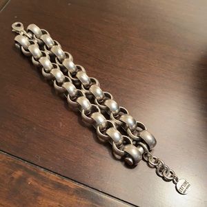 Solid silver chain link bracelet